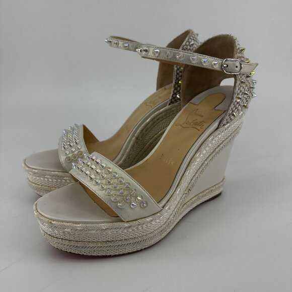 Louboutin Madmonica Leather with Iridescent Spikes - Size 39 - Picture 4 of 7